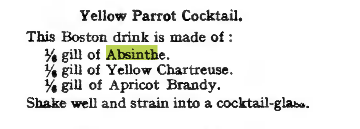 Absinthové koktejly Staré