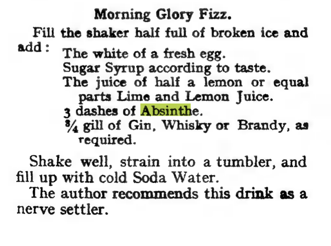 Absinthové koktejly Staré